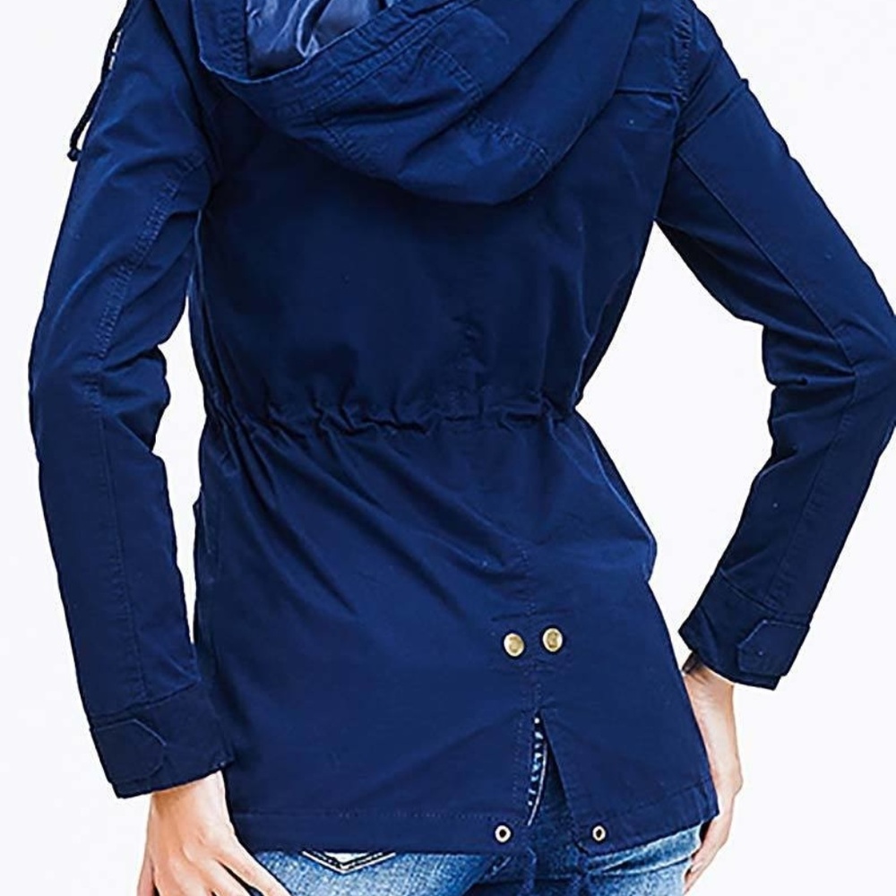 ‼️CLEARANCE‼️ Navy Hooded Jacket - Picture 4 of 7